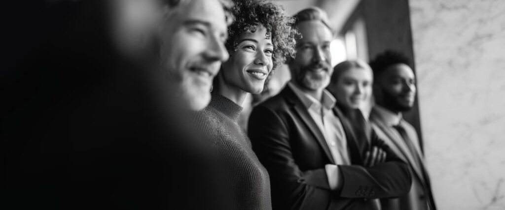 An individual in a business setting looking confident