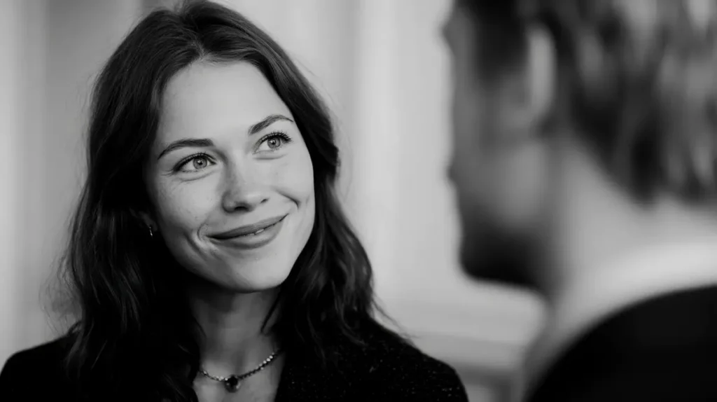 Black and white photo of a woman